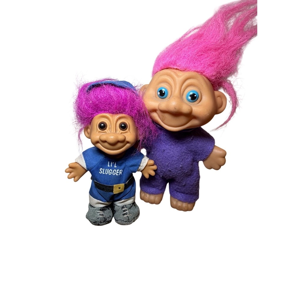 Set Of 2 Vintage Troll Dolls Very Rare
